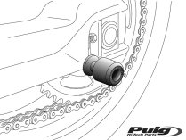 Crash протектори Puig за задно колело за KTM черни