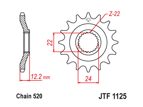 JT Front Sprocket 1125.16