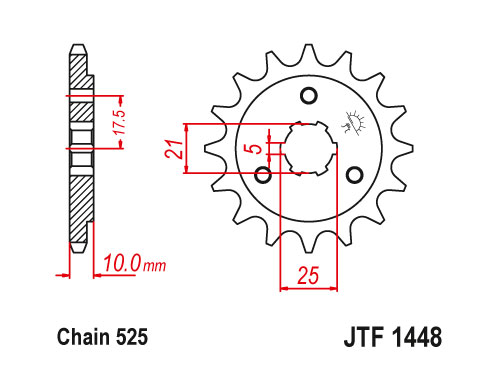 JT Front Sprocket 1448.15 / SUNF416