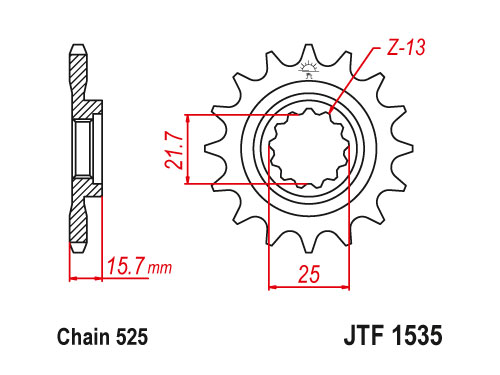 JT Front Sprocket 1535.15 / SUNF423