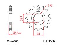 JT Front Sprocket 1586.17 / SUNF414