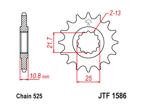 JT Front Sprocket 1586.17 / SUNF414