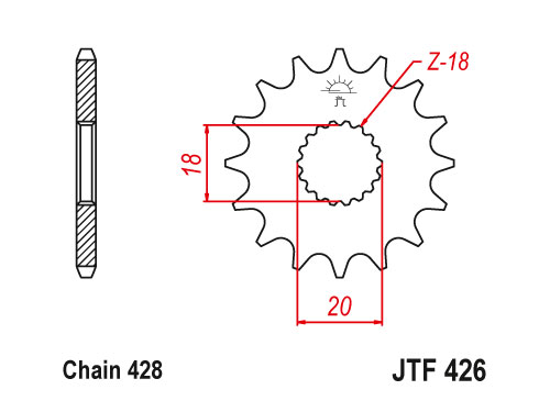 JT Front sprocket 426.14 / SUNF211