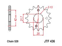JT Front Sprocket 436.14 / SUNF325