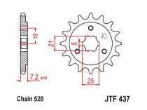 JT Front Sprocket 437.16 / SUNF335