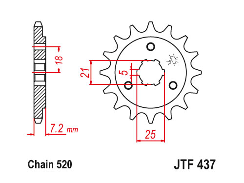 JT Front Sprocket 437.16 / SUNF335