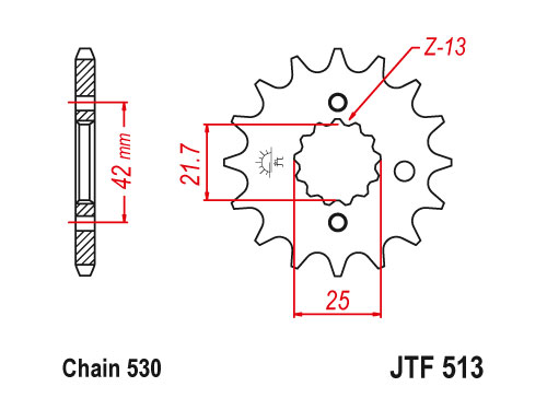 JT Front sprocket 513.17 / SUNF511