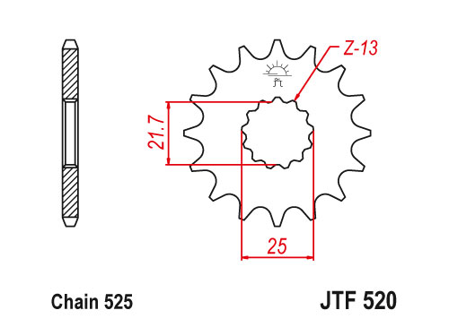 JT Front Sprocket 520.15 / SUNF404