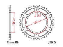 JT Rear Sprocket 5.45 / SUNR1-3637