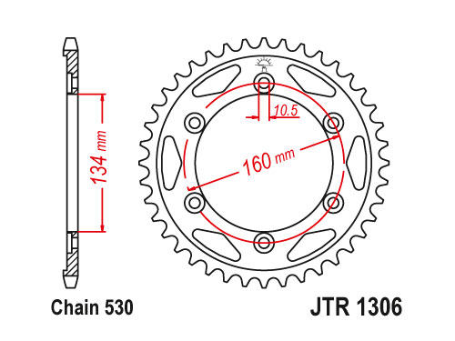 JT Rear Sprocket 1306.40 / SUNR1-5635