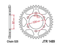 JT Rear Sprocket 1489.39 / SUNR1-4347