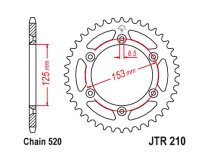 JT Rear Sprocket 210.45 / SUNR1-3559