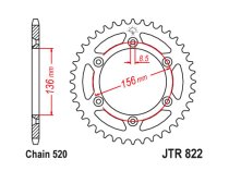 JT Rear Sprocket 822.45 / SUNR1-3631