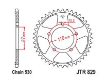JT Rear sprocket 829.42 / SUNR1-5383