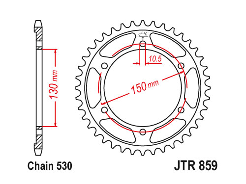 JT Rear Sprocket 859.42 / SUNR1-5601