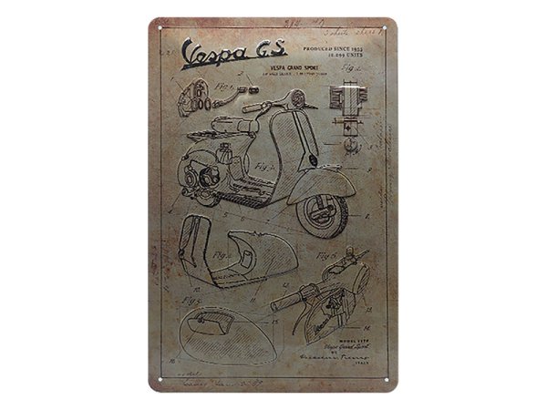 Метална табела VESPA G.S.