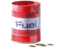 Касичка метална FUEL ф 10см, Н 13см