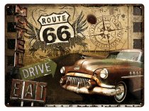 Метална табела ROUTE 66 40 X 30 СМ