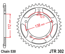 JT Rear Sprocket 302.44 / SUNR1-5485