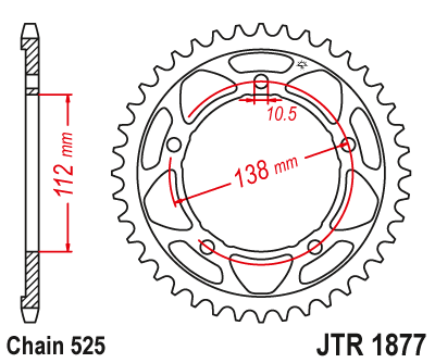 JT Rear Sprocket 1877.45