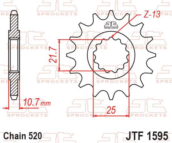 JT Front Sprocket 1595.16 / SUNF394