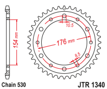 JT Rear Sprocket 1340.43 / SUNR1-5695